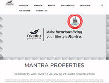 Tablet Screenshot of mantraproperties.in